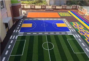 aa青島籠式足球場塑料草坪如何安裝