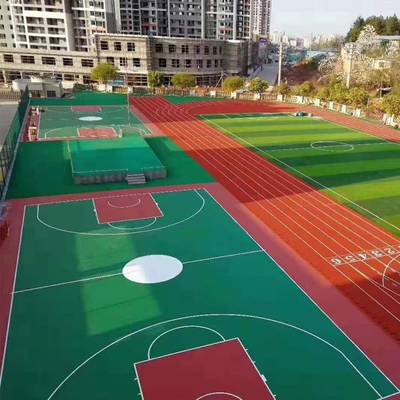 江門市籃球場翻新多少錢硅pu籃球場地價格承接球場施工小區(qū)單位運(yùn)動場地鋪裝中小學(xué)羽毛球排球場德慶縣